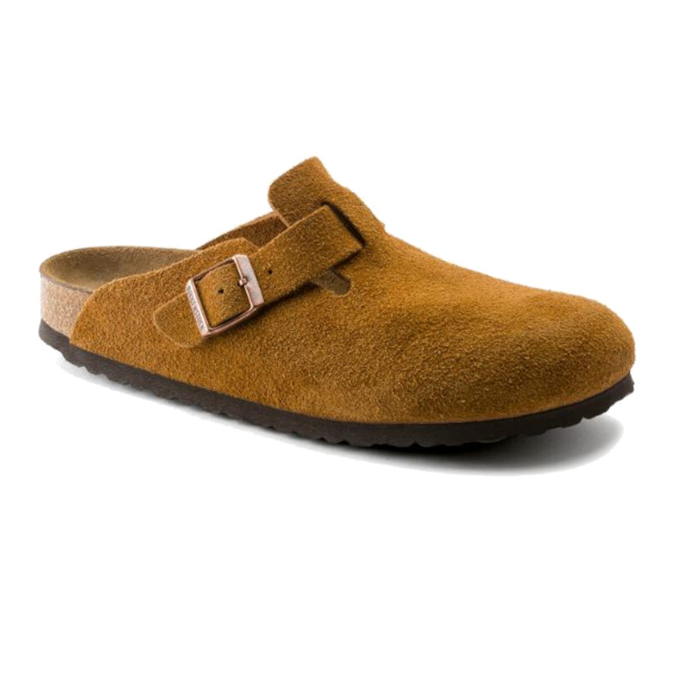Birkenstock Boston SFB Suede Leather Clog | Taupe | Narrow - Women's (0560773) - Image 5